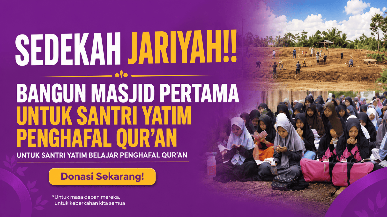 Pahala Jariyah Bangun Masjid Pertama Yatim